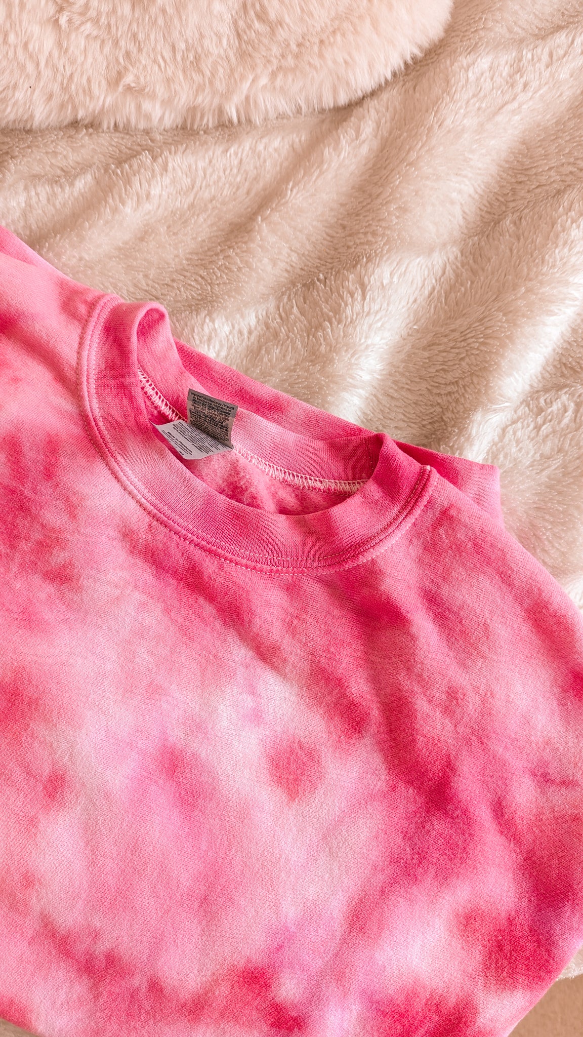Tie Dye Fuchsia Pink Sweatshirt And Matching Socks - Custom Made To Order