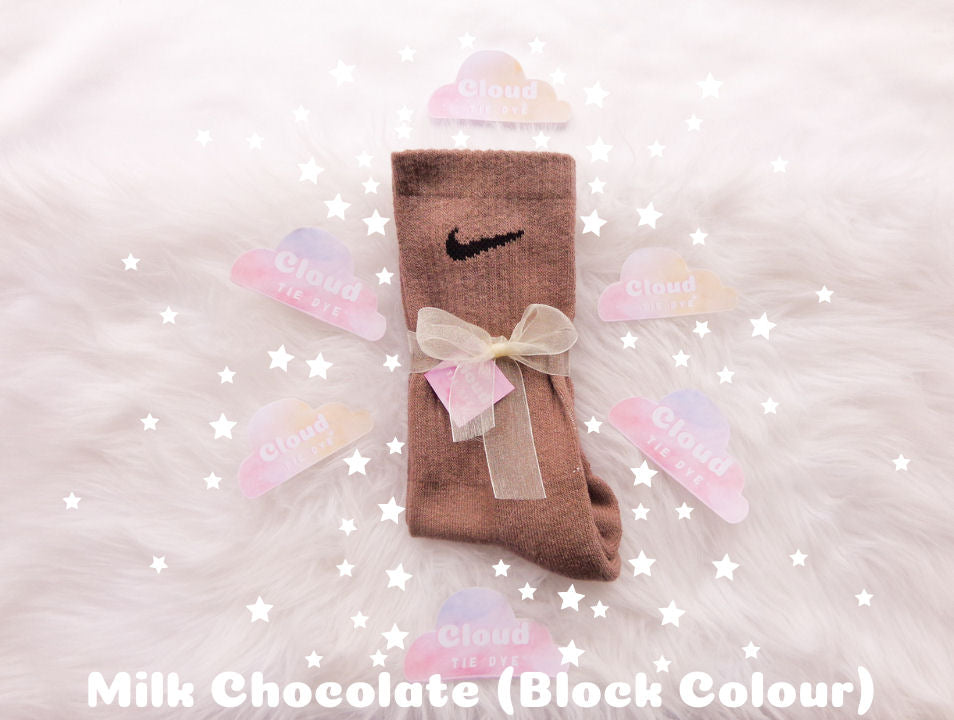 Tie Dye NIKE Socks - 'The Chocolate Collection' - Brown, Beige, Cream, Taupe - Custom Made